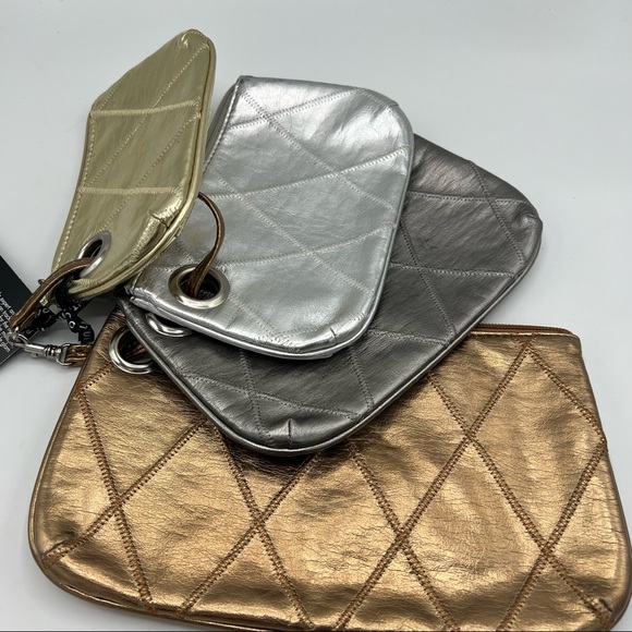 Jaye Hersh Hollywood Intuition Metallic Cosmetic Bags Pouch - Picture 4 of 9